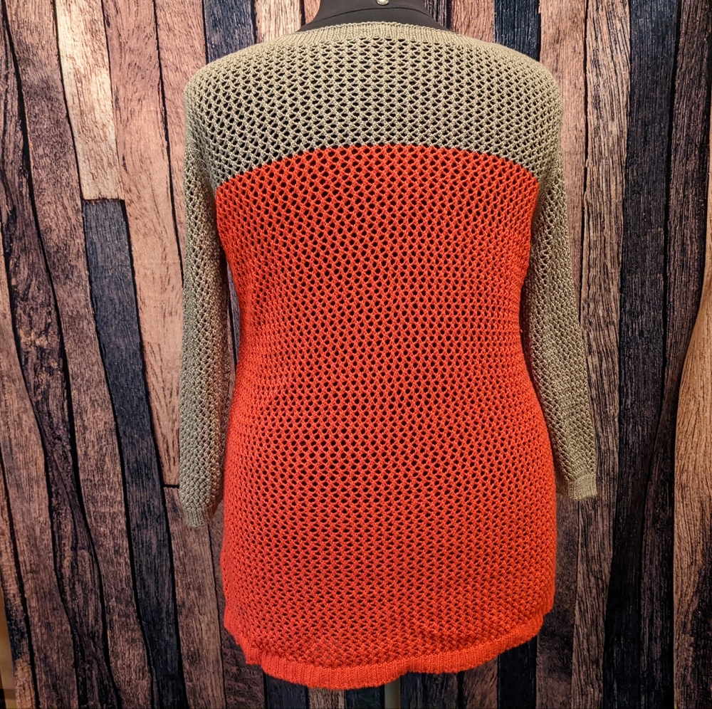 Color Block Net Sweater - Picture 4 of 4